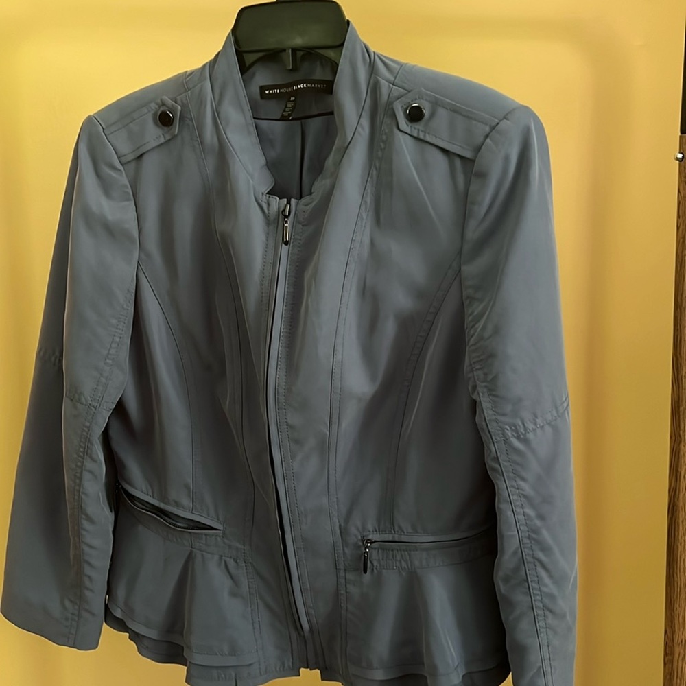 White House Black Market blue jacket 10